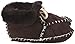Playshoes Handmade Lambskin Baby Booties with Laces Closure (Black, 0-6 months)