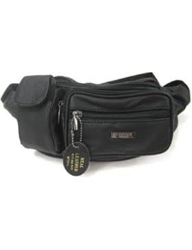 Luxus Leder Gürteltasche / Bauchtasche mit Handytasche (Schwarz / Dunkelbraun / Hellbraun / Beige)