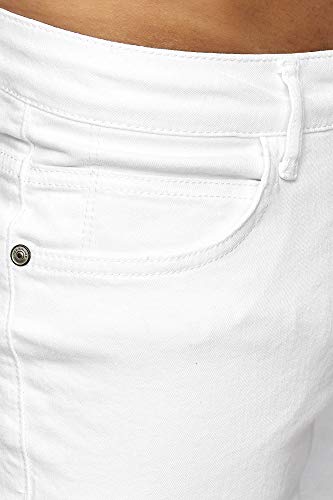 Red Bridge Herren Jeans Hose Slim-Fit Röhrenjeans Denim Colored (Weiß, W30 L34) -