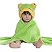 DINGANG® Kids Baby Bathrobe Hooded Towel Frog Fleece Bathing Wrap Blanket,0-6 Years Old