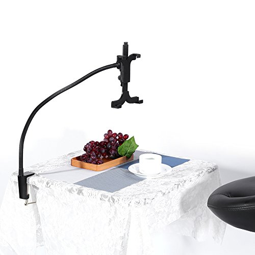 Tablet Halterung 360 Grad Einstellbar Desktop Ständer Stabil Handyhalter Notebookständer für Smartphone und Tablet Schwarz - 9
