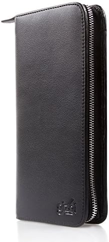 Genuine Leather Zipped Passport Document Organiser RFID Blocking