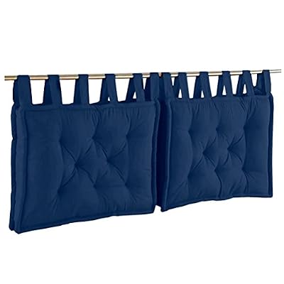 Retro Coussin tête de lit à passant effet capitonné 70 x 50 cm
