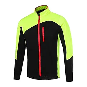 Honeytecs Men Cycling Jacket Windproof Breathable Long Sleeve Bicycle Jersey Coat for Mountain Bike Road Bike