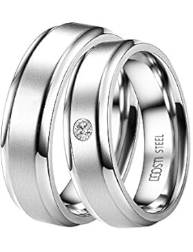 DOOSTI Partnerringe / Trauringe BEAUTIFUL Chirurgischer Edelstahl - inkl. Gratis Gravur