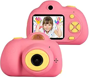 Sanyipace Jaydear Gift Kids Camera Toys for Girls, Cute Children Cameras Mini Camcorder for 3-8 Years Old Girl with 8MP HD Video Lens Great for Shooting, Deep Pink