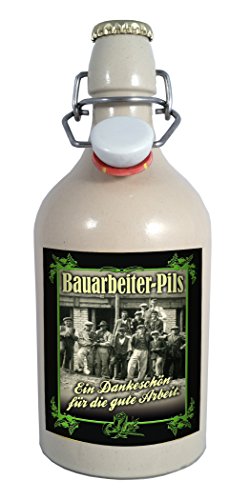 Preisvergleich Produktbild Bauarbeiter-Pils 0,5 Liter Tonflasche mit Bügelverschluss