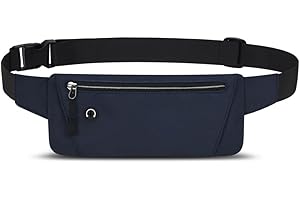 YWKJDDM Slim Running Belt for Phone, Travel Money Belt, Sports Bum Bag for Walking Cycling Walking Gym(Navy Blue)