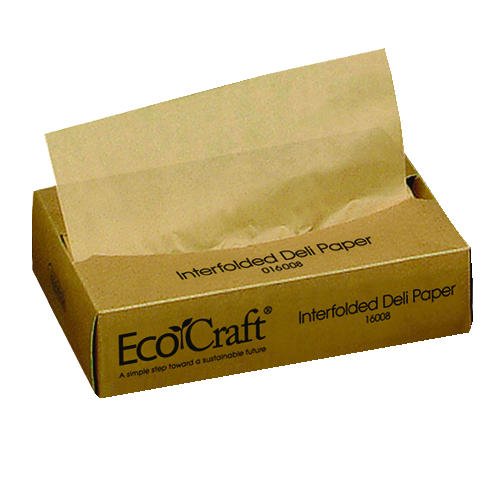 Jenpak EcoCraft Kraft Brown Greaseproof Paper 27.5cm x 20cm, DS34711, Pack of 6000