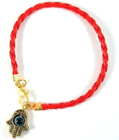 AccessoryKabbalah Red String Bracelet Against Evil Eye with Hamsa Hand