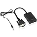 Produktbild IIEasy Portable 1080P VGA to HDMI Adapter with 3.5mm Audio & Power - Convert a VGA signal from a laptop or HDTV desktop to HDMI (USB-Powered),PC,Laptop,Ultrabook,Black