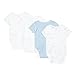 Bluezoo Pack Of Four Babies Blue Star And Transport Printed Bodysuits