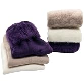 CİHO SOCKS 3 &Ccedil;ift Termal Ekstra Yumuşak Kışlık Kadın Uyku &Ccedil;orabı Siyah - Antrasit - Kırmızı -1
