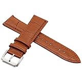 autulet unterfüttertem Lederarmband 20mm (Hellbraun)