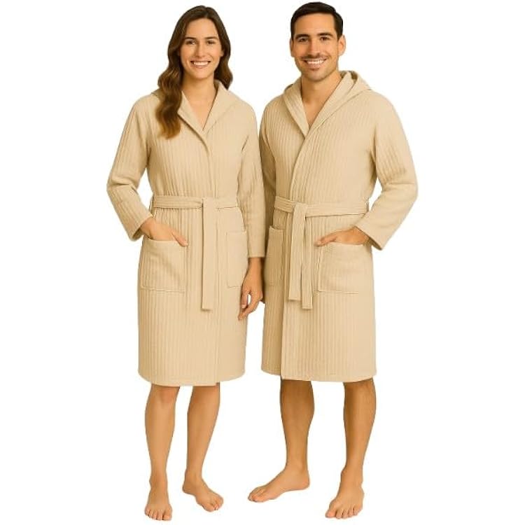 Accappatoio Con Cappuccio Gabel In Tessuto Nido D'ape Golf Con Tasche