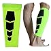 Lmeno 1 Pair Erwachsene Compression Calf Sleeves Kompressions Bandagen Beinlinge Professional Fußlose Strümpfe Strümpfe Funktionswäsche Base für Sports, Laufen, Radfahren, Triathlon Größe L - Typ A - Grün
