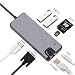 Produktbild STYLETECK USB C Hub, 8 in 1 HDMI Adapter mit 4K, LAN Ethernet, VGA, 2 USB 3.0, Type C PD Charging Ports, SD und Micro SD Kartenleser Kompatibel mit Apple MacBook Pro, Surface GO, Smartphones und Mehr