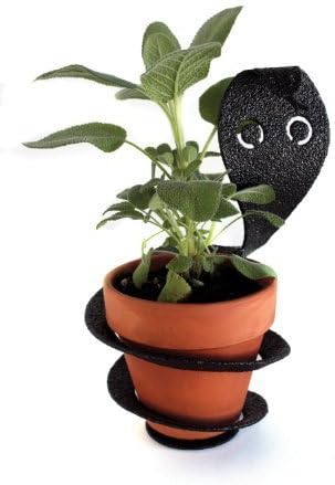 PotPals Planter Decor Plant Stand for 4-Inch Pot, Black, Snake by PotPals