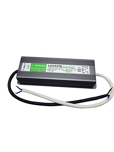 Transformador 60w led tira módulo luces conductor 12v fuente de alimentación iluminación exterior impermeable ac 90-265v iluminación transformador
