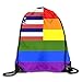 Produktbild FAFANIQ Rainbow Flag Hawaii Drawstring Bag for Traveling Or Shopping Casual Daypacks School Bags
