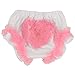 Heart Pattern Baby Girl Cotton Bloomers Diaper Cover Pant for 0-1 Yr S (White and Pink)