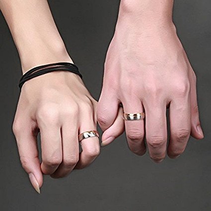 6mm Edelstahl 18k Partnerringe Silber Kristall für Mann und Frau Trend 2017 Verlobungsringe Eheringe Partnerringe Unisex (Frau, 1,9 cm) - 4