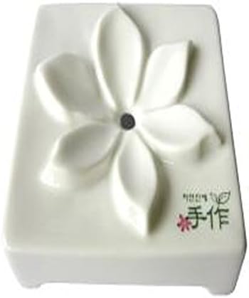 White Porcelain Flower Patterns Bathroom Soap Case
