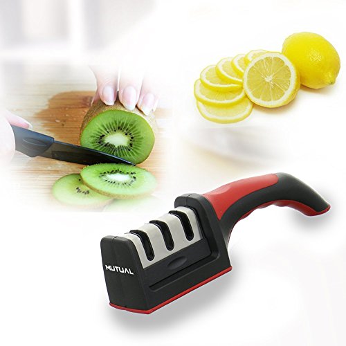 MUTUAL® Messerschärfer Knife Sharpener Knife Sharpening Stone Sharpener Knife Sharpener with 3 Levels - 4