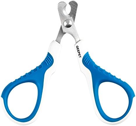 GEEPET Cat Nail Clippers Trimmer Safe, Sharp Angled Blade - Non-Slip Handle - Cat Dog Nail Clippers Scissors - For Small Dogs, Cats, Birds, Rabbits - Professional, Easy At Home Grooming
