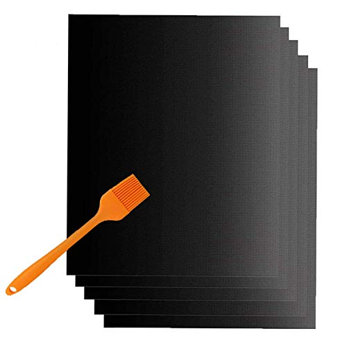 Preisvergleich Produktbild WOVELOT Antihaft Ofen BBQ Matten Wiederverwendbar, Langlebig, Hitzebestaendig, BBQ Fleisch Meeresfruechte Grill Geeignet Fuer Holzkohlegrill Gasgrill Electric BBQ (15,75 Zoll X 13 Zoll)