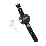 Miltifunktions LED Armbanduhr Taschenlampe Kompass USB Wiederaufladbare für Camping Wandern Laufen Radfahren