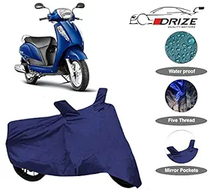 DRIZE Finest Suzuki Access 125 Cover Waterproof with Ultra Surface Body Protection (Navy Look)
