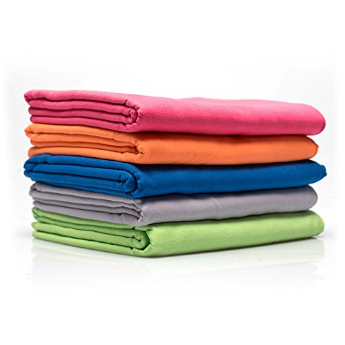 diMio Mikrofaser Reisehandtuch schnelltrocknend - Handtuch mit Tasche (80x180cm, Blau)