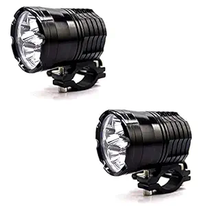 AllExtreme EXAF6LP2 6 LED CREE SMD Projector Auxiliary Fog Lamp Spot Flood Beam Worklight for Cars Motorcycle and Bikes (18W, White Light, 2 PCs)