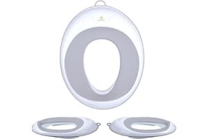 KARAN KING - Ultimate Potty Pro: rutschfeste, tragbare und stilvolle graue Töpfchentraining-Toilettensitzauflage (bester Töpfchensitz für Kleinkinder, bequem und vielseitig)