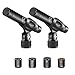 Price comparison product image Neewer 2-Pack Pencil Stick Condenser Mic with Interchangeable Omni Cardioid and Super Cardioid Capsules Foam Windscreens Mic Clip and Carrying Case for Acoustic Woodwind Instruments