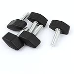 sourcingmap&reg; 5pcs M8x30mm Thread Rotating Adjustable T Clamping Handle Screw Knob