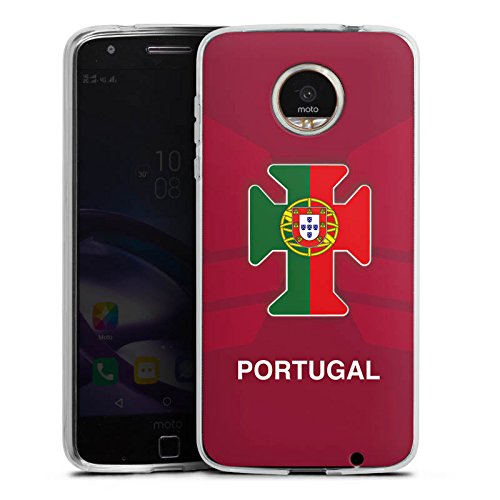 Motorola Moto Z2 Silikon Hülle Case Schutzhülle Portugal EM Trikot Fußball Europameisterschaft