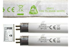 Bell Lighting 05411 - Tubos fluorescentes (2 unidades, 13 W, T5, 525 mm, 3500 K, casquillo G5, 13 W)