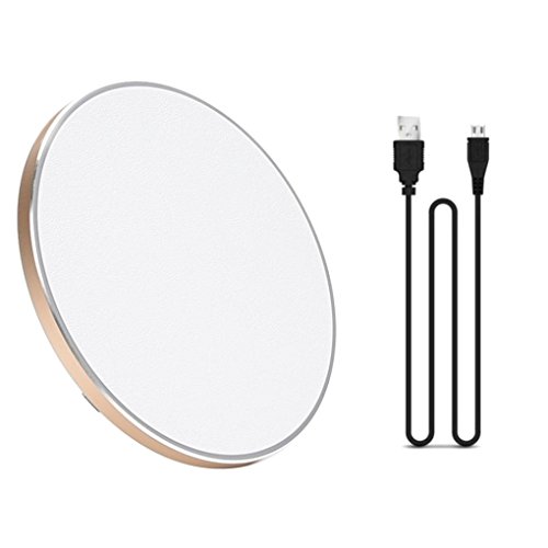 Preisvergleich Produktbild Prevently Fast Wireless Charger Kabelloses Schnellladegerät, Qi Ladegerät Drahtlose Inductive ladestation Charger füriPhone 8 / 8 Plus / X Drahtloses Ladegerät (Weiß)