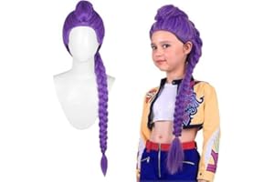 RUNKOYEA Peluca R-umi Pop Para Niña, Peluca De Cosplay De Anime Hunters Para Mujeres Y Hombres, Trenzas Moradas Accesorios Realistas, Pelucas De Cosplay Hunters, Regalos De Colección Para Fans