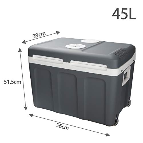 Hengda 45 Liter Kühlbox, WÄRMT und KÜHLT, tragbare thermo-Elektrische Kühlbox 12 V und 230 V, Mini-Kühlschrank für Auto, Lkw, Camping, Steckdose Energieklasse - 2