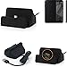Produktbild Dockingstation f. Xiaomi Redmi 4X, schwarz | Micro USB Ladestation inkl. Kabel zum Laden und Synchronisieren, Dock Ladegerät Tischladestation Tischlader Charger Cradle - K-S-Trade(TM)