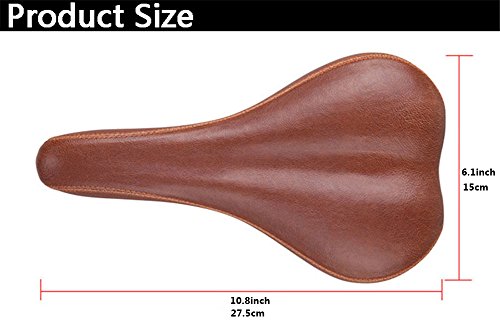 West Biking Radfahren Fahrrad Sattel Retro Leder Kissen Reiten Road Bike Sitz - 2