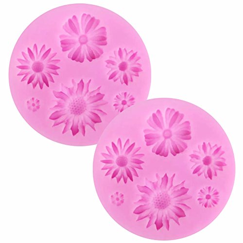 Blue Vessel Rosa Gänseblümchen Fondant Silikonform flüssige Silikonform - 4