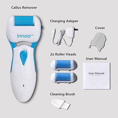 InnooTech Hornhautentferner elektrischer Hornhaut Entferner Fußpflege Pedicure Pediküre Fußroller Fußfeile Hornhautentfernung Wasserdicht Ersatzrolle - 6