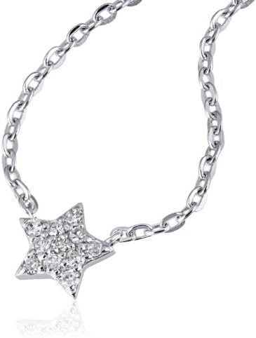 Goldmaid Women's Necklace White Gold Starshine 11 Diamonds 14 ct