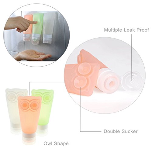 Tragbare Reise-Flaschen Silikon-ContainerSet für Shampoo Body Lotion Leak Proof, 3 Stücke Set - 4