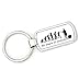 Price comparison product image brandevo 65th BIRTHDAY - BASS - Mans Evolution Keyring Ape to Bass Guitar key ring gift