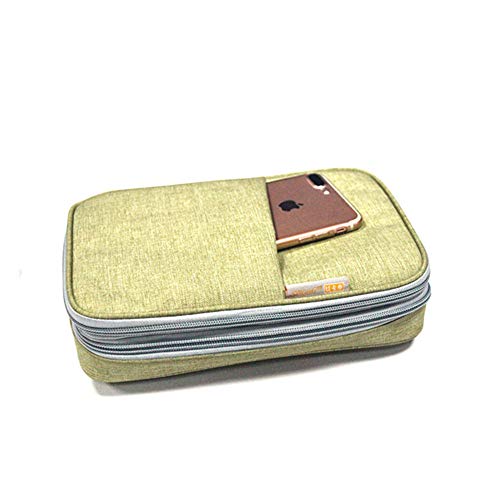 Preisvergleich Produktbild Datenkabel mit großer Kapazität, Doppelschicht-Aufbewahrungstasche, Multifunktions-Mobilnetzteil, wasserdichte Aufbewahrungstasche,Yellow